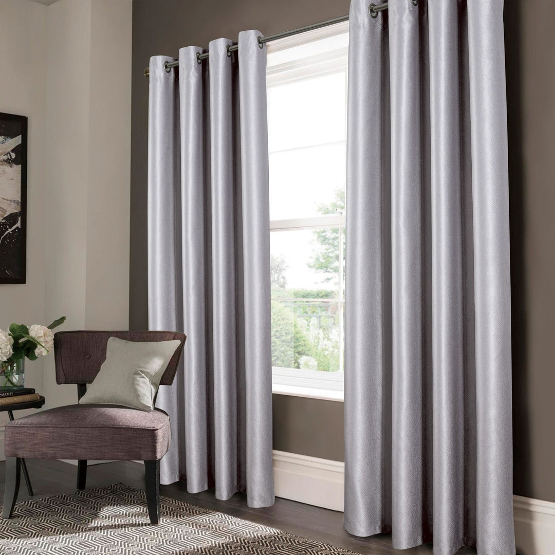 2-Panel: Lido Matte Embossed Thermal Blackout Bedroom Window Grommet Curtain Panel Pair 84" Image 9