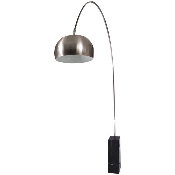 Arco Floor Lamp - Marble Cube Base - Black Image 3