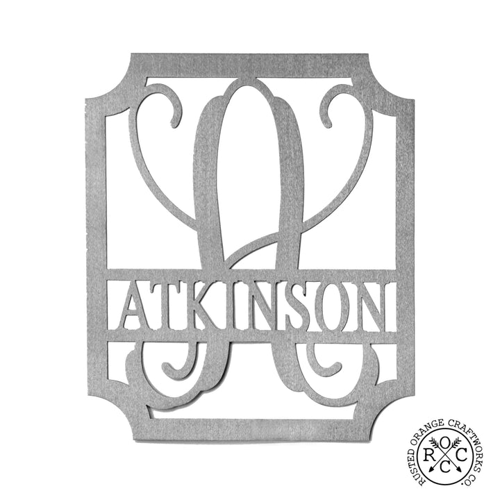 Embellished Monogram 16" - Personalized Metal Family Name Sign Image 11