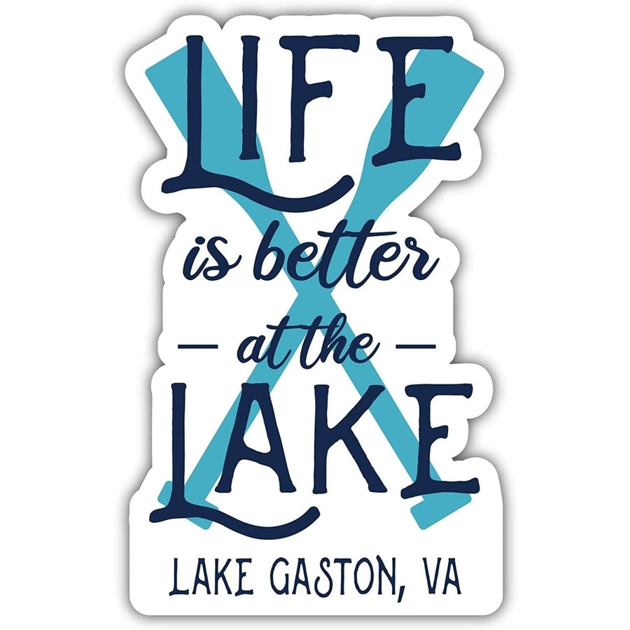 Lake Gaston Virginia Souvenir 4 Inch Vinyl Decal Sticker Paddle Design Image 1