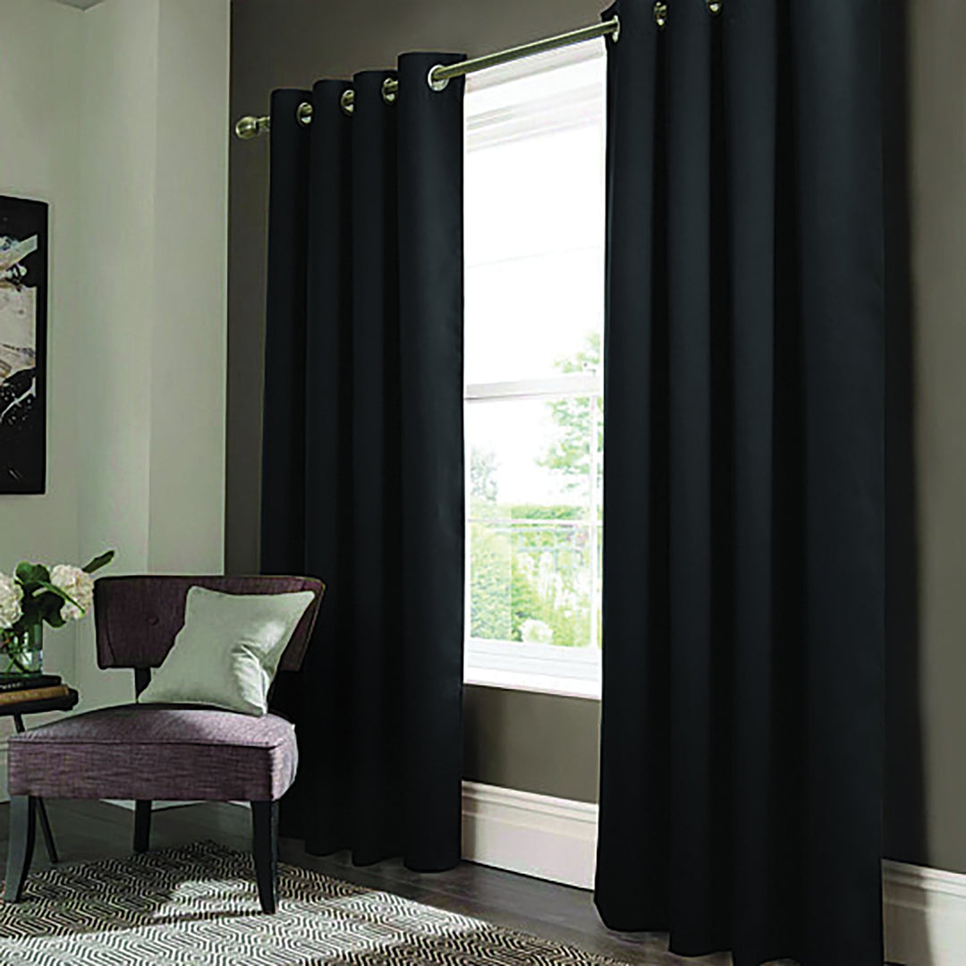 2-Panel Anchorage Thermal Insulated Blackout Grommet Window Drapes Curtain Panel Pair 84" Image 1