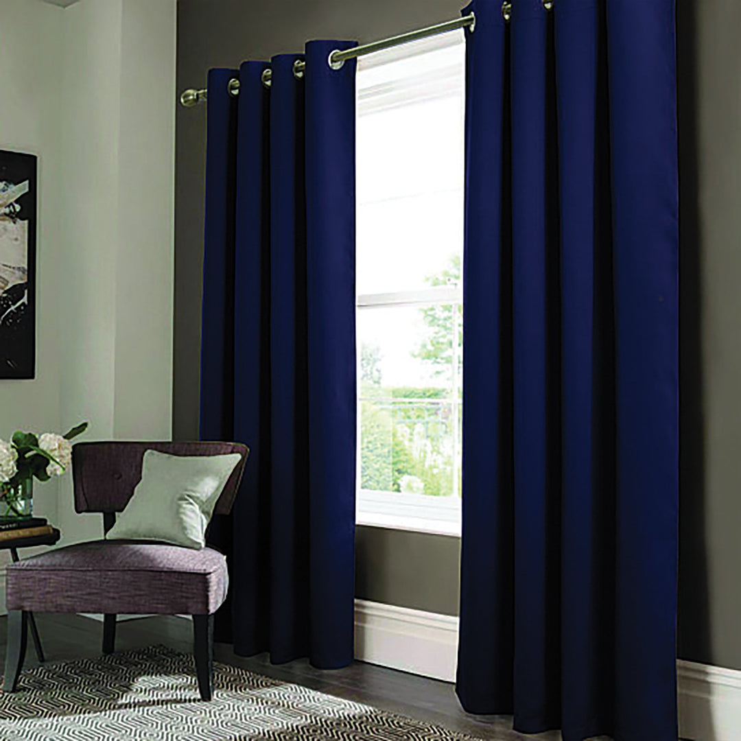 Anchorage Blackout Grommet Curtains 2-Panel 84 Inch Thermal Insulated Black Image 7