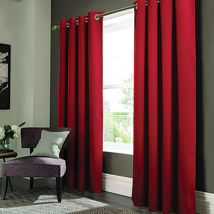 Anchorage Blackout Grommet Curtains 2-Panel 84 Inch Thermal Insulated Black Image 8