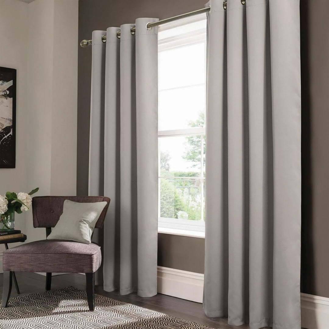 2-Panel Anchorage Thermal Insulated Blackout Grommet Window Drapes Curtain Panel Pair 84" Image 1