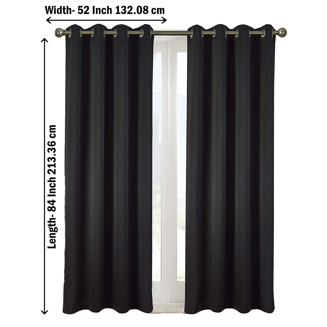 Anchorage Blackout Grommet Curtains 2-Panel 84 Inch Thermal Insulated Black Image 12