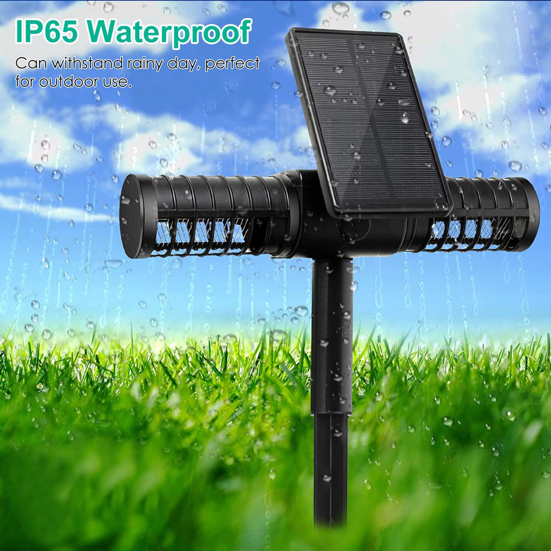 Solar Powered Bug Zapper Mosquito Killer Lamp IP65 Waterproof Black 2200mAh Image 6