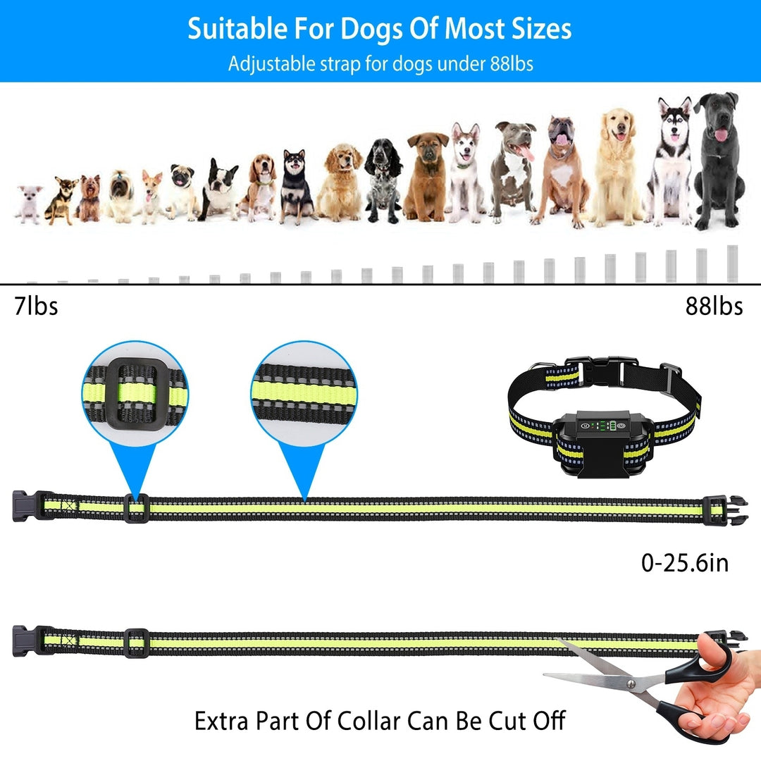 Rechargeable Waterproof Dog Bark Collar with Vibration Static Stimulation 6 Levels Image 4