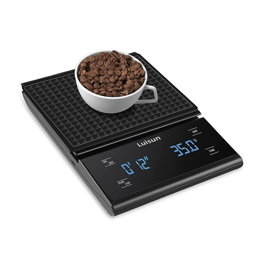 Luisun Coffee Scale with Timer, Digital Espresso Coffee Scale Pour Over Drip, 3kg/0.1g High Precision with Back-Lit LCD Image 1