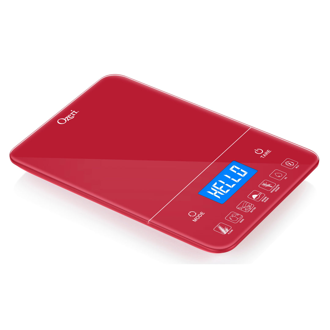 Ozeri Touch III 22 lbs Bakers Kitchen Scale with Calorie Counter Glass Platform Image 5