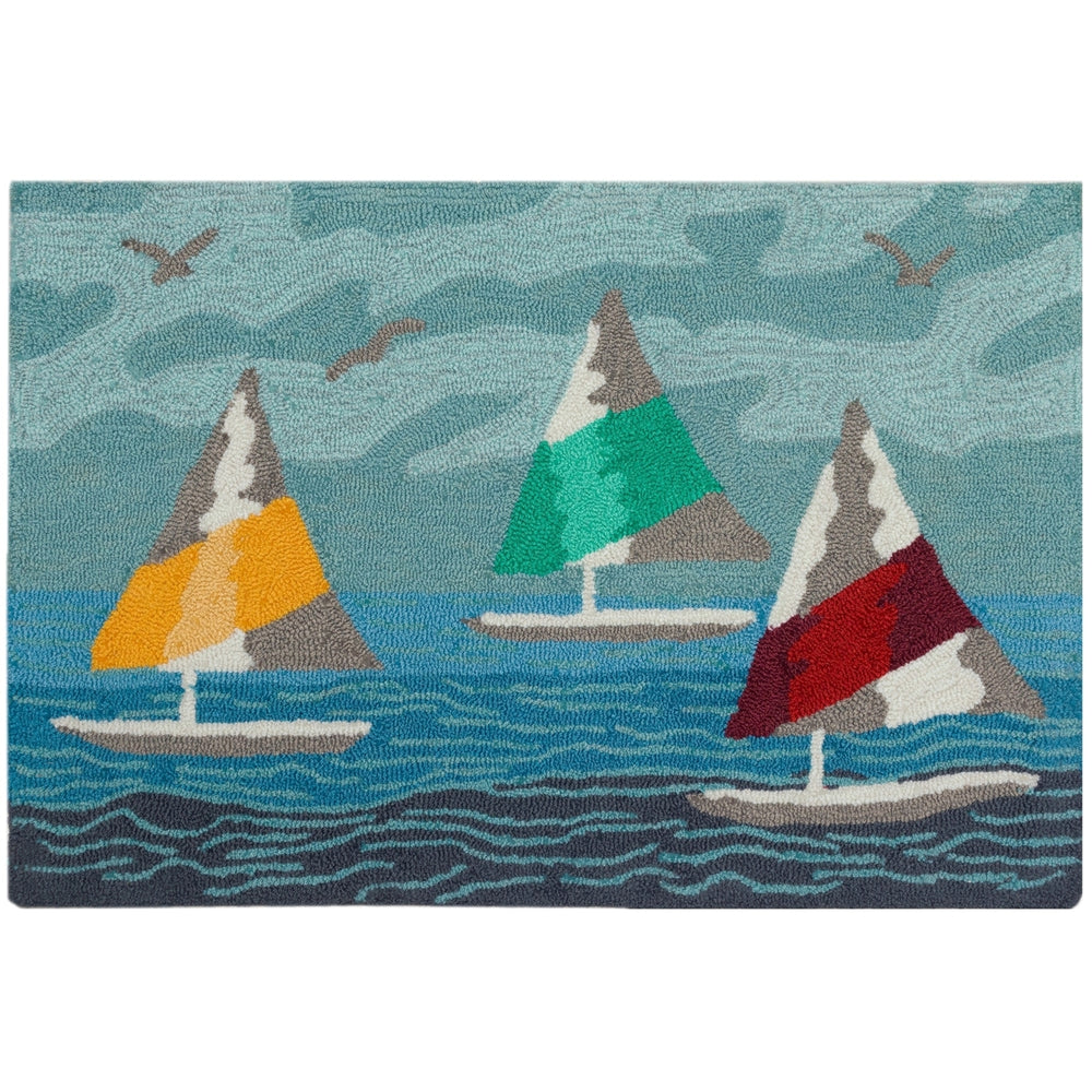 Liora Manne Frontporch Sail Away Indoor Outdoor Area Rug Sea Image 2