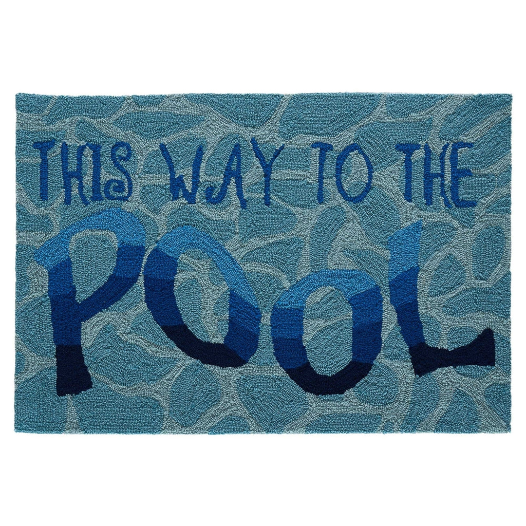 Liora Manne Frontporch This Way To The Pool Indoor Outdoor Area Rug Water Image 1