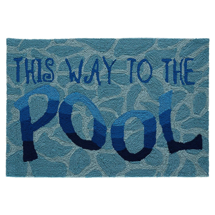 Liora Manne Frontporch This Way To The Pool Indoor Outdoor Area Rug Water Image 1