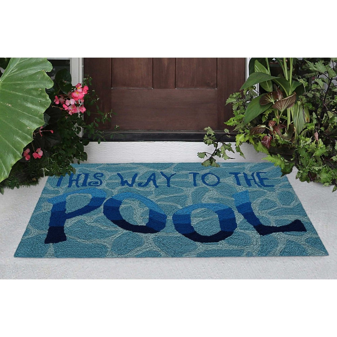 Liora Manne Frontporch This Way To The Pool Indoor Outdoor Area Rug Water Image 7