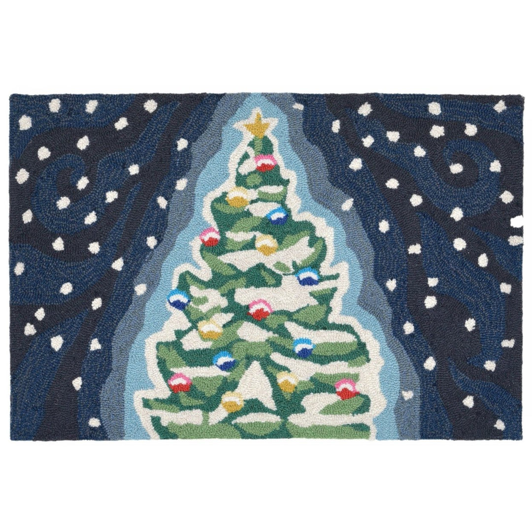 Liora Manne Xmas Tree Area Rug Indoor Outdoor Midnight 80% Polyester 20% Acrylic Image 9