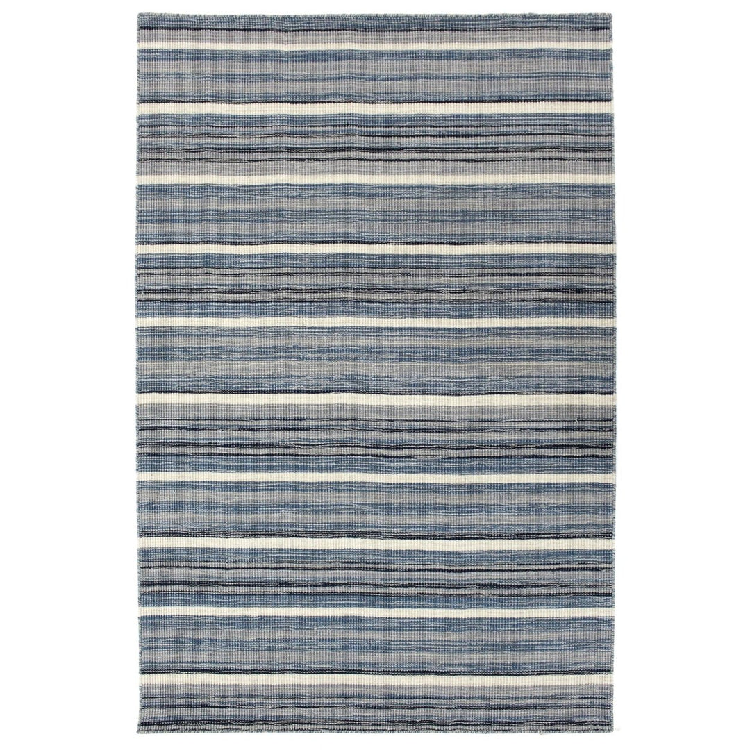 Liora Manne Aruba Indoor Area Rug Denim Wool Hand Loomed 5x7 Premium Quality Image 1