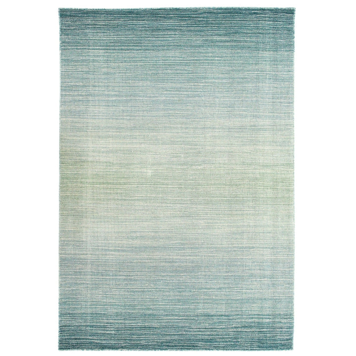 Liora Manne Aruba Ombre Indoor Area Rug Aqua 100% Wool Hand Loomed 5x8 ft Image 1