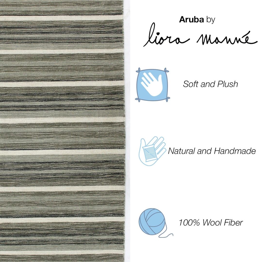 Liora Manne Aruba Faded Stripe Indoor Area Rug Grey Image 5