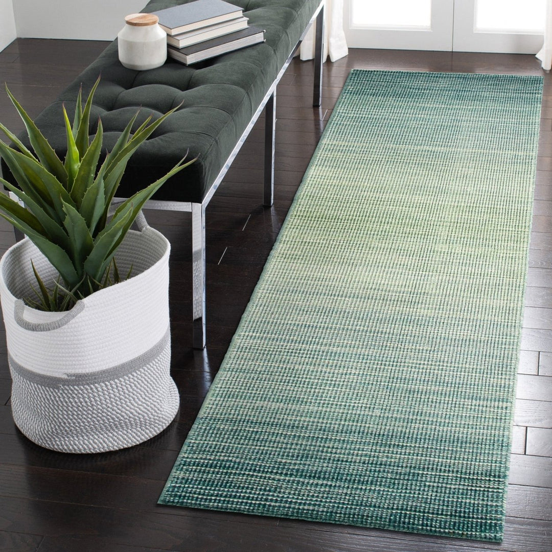 Liora Manne Aruba Ombre Indoor Area Rug Aqua 100% Wool Hand Loomed 5x8 ft Image 4