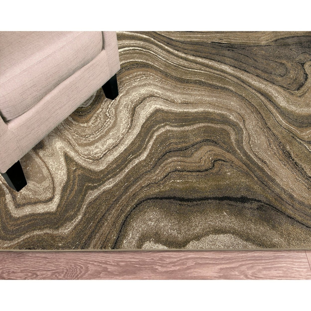 Liora Manne Ashford Agate Indoor Area Rug Moss Green 100% Polypropylene 5x8 Image 1