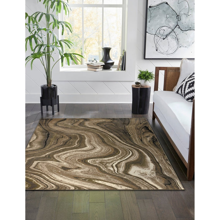 Liora Manne Ashford Agate Indoor Area Rug Moss Green 100% Polypropylene 5x8 Image 1