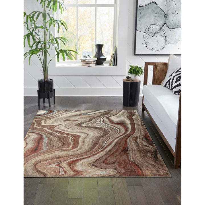 Liora Manne Ashford Agate Indoor Area Rug Red 5x8 Soft Durable Polypropylene Image 1