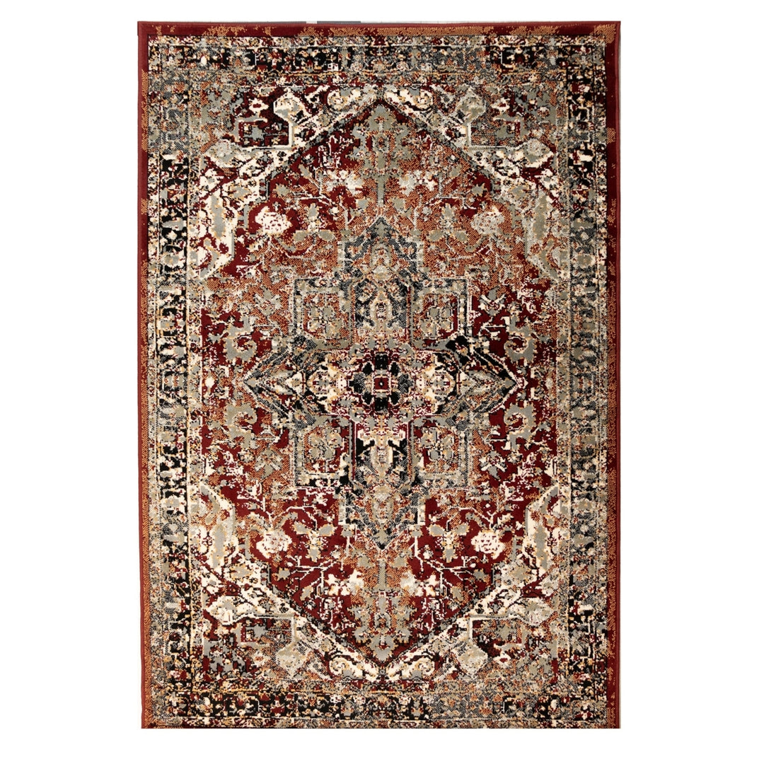 Liora Manne Aurora Medallion Indoor Area Rug Red Image 1