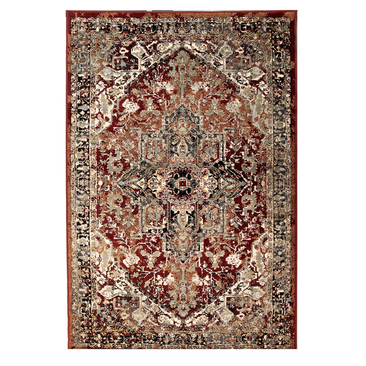 Liora Manne Aurora Medallion Area Rug Red 100% Polypropylene Residential Use Image 1