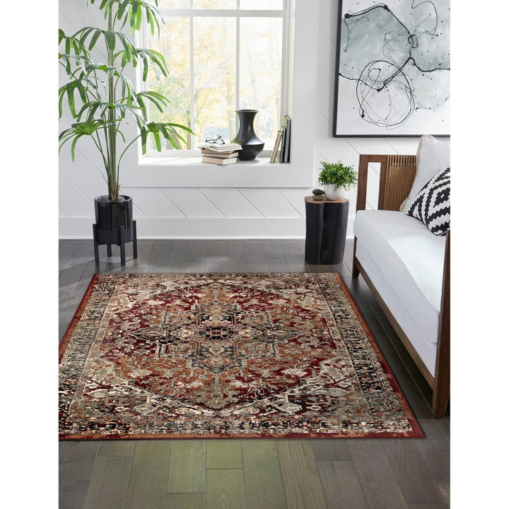 Liora Manne Aurora Medallion Indoor Area Rug Red Image 1