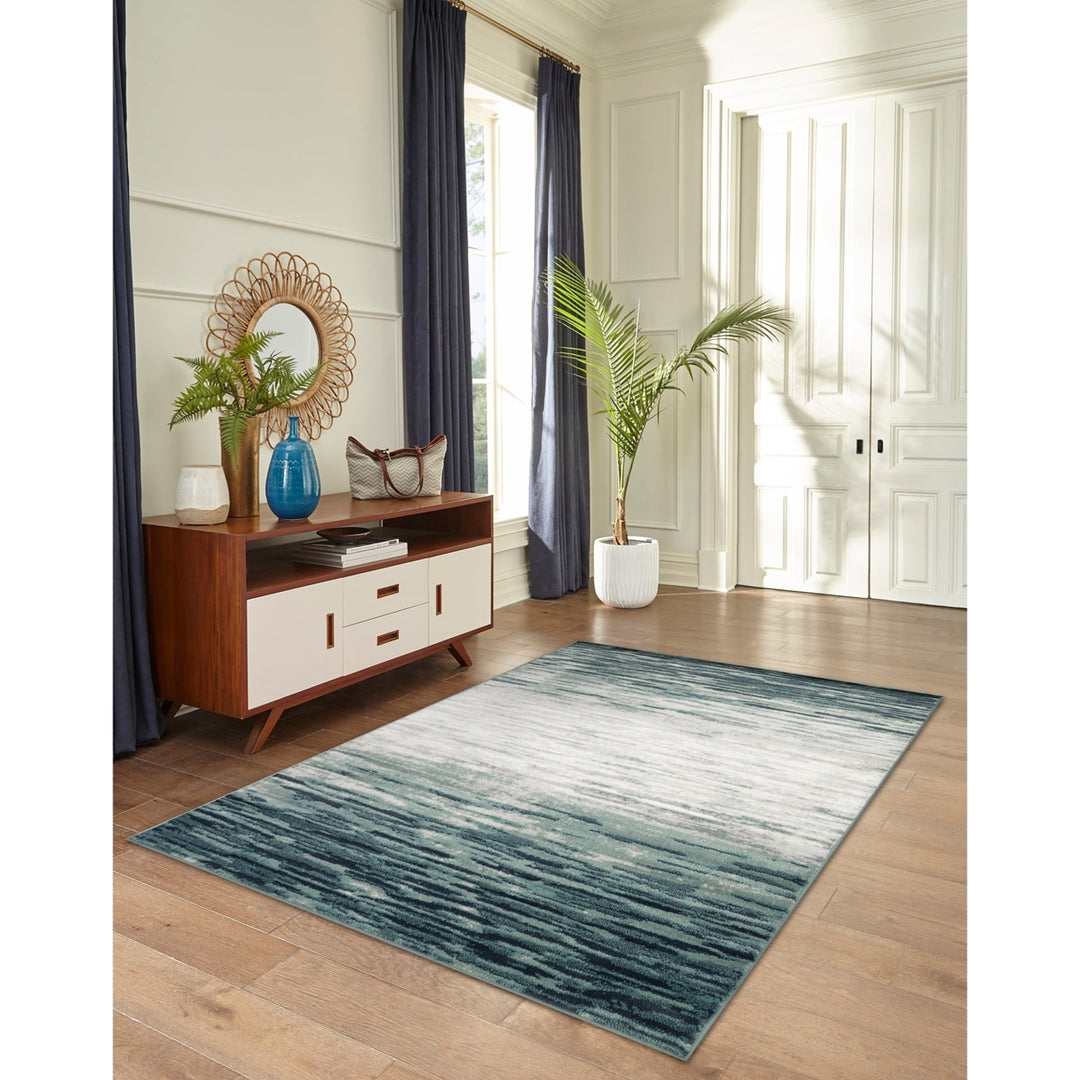 Liora Manne Aurora Strata Indoor Rug Blue Image 9