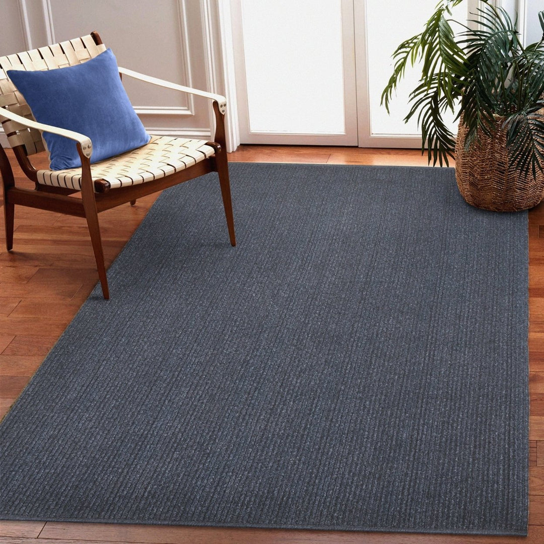 Liora Manne Navy Blue Indoor Outdoor Area Rug 100% Polypropylene Reversible 5x8 Image 1