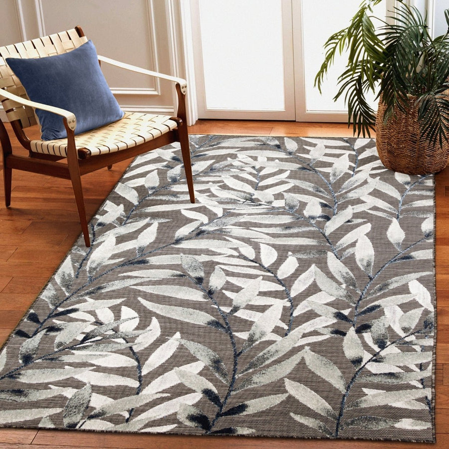 Liora Manne Canyon Vines Indoor Outdoor Area Rug Charcoal Image 1