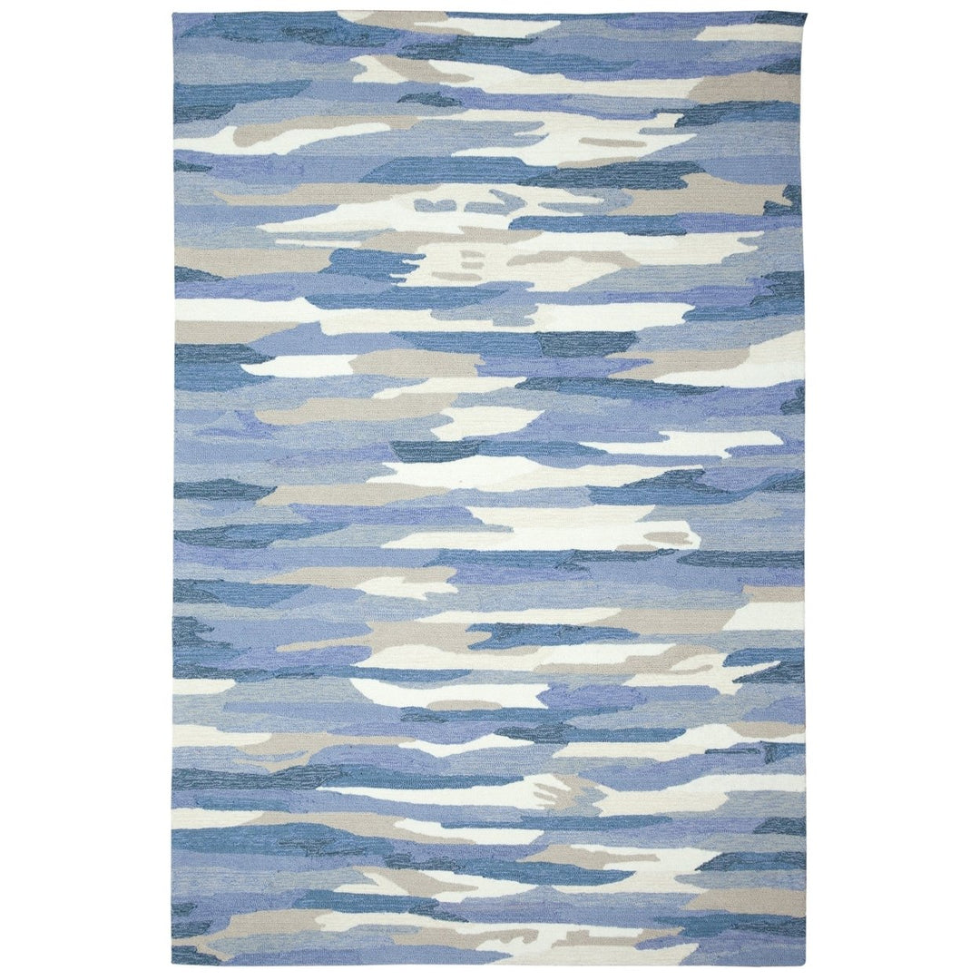 Liora Manne Capri Cloud Area Rug Soft Blue Indoor Outdoor 80% Polyester/Acrylic Image 2