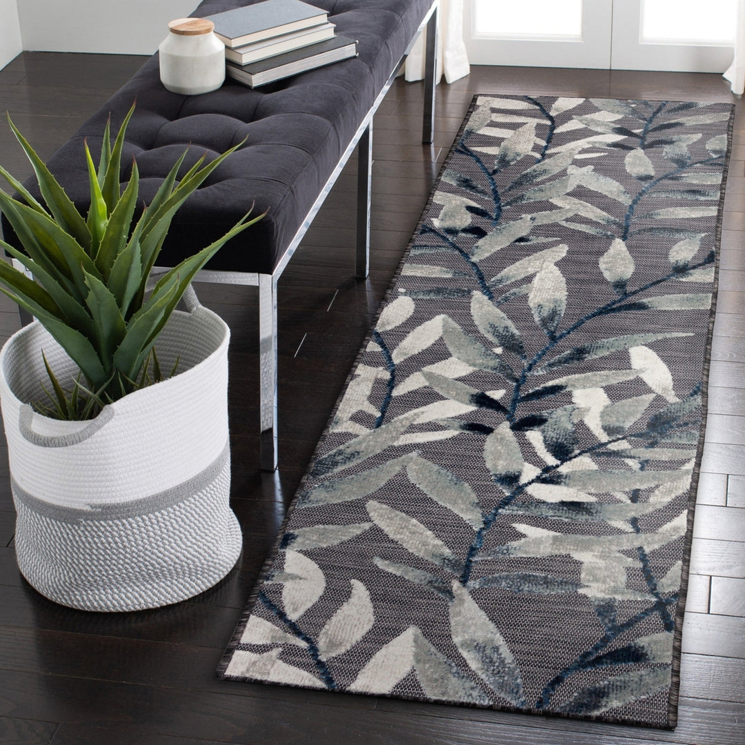 Liora Manne Canyon Vines Area Rug Charcoal 100% Polypropylene Indoor Outdoor Image 6