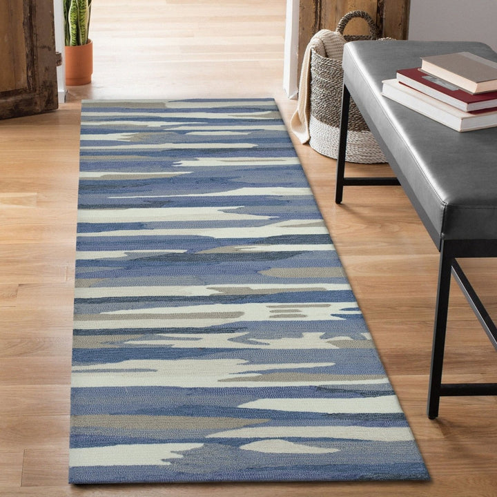 Liora Manne Capri Cloud Area Rug Soft Blue Indoor Outdoor 80% Polyester/Acrylic Image 4