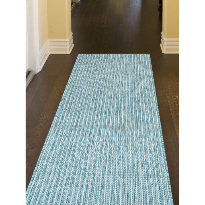 Liora Manne Carmel Area Rug Aqua Indoor Outdoor 100% Polypropylene 5x7 ft Image 4