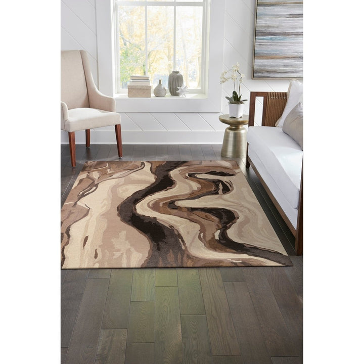 Liora Manne Corsica Panorama Indoor Area Rug Taupe Image 1