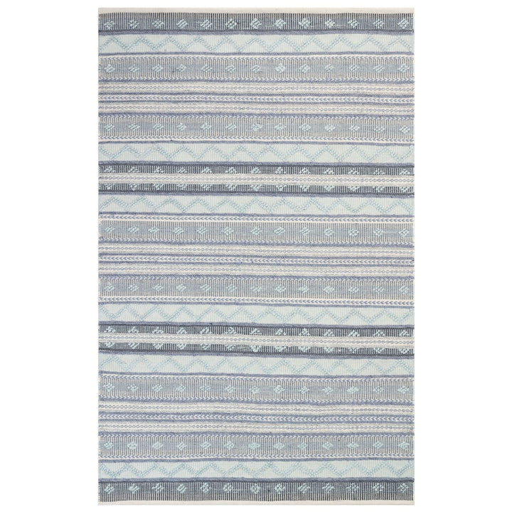 Liora Manne Cosmos Gypsy Stripe Indoor Outdoor Area Rug Blue 5x8 Handmade Image 1