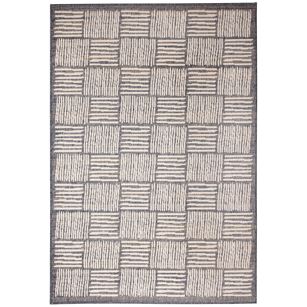 Liora Manne Cove Squares Indoor Outdoor Area Rug Grey Image 11