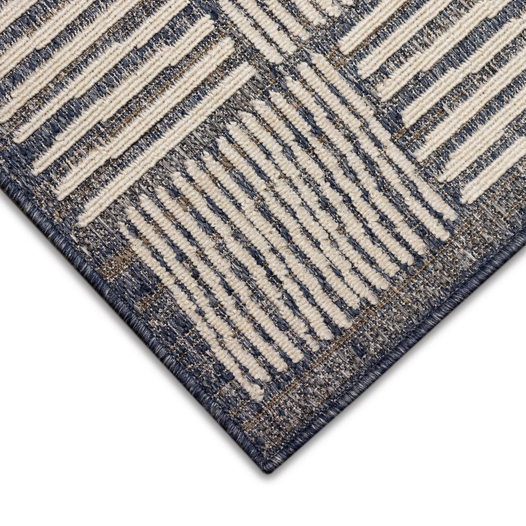 Liora Manne Cove Squares Indoor Outdoor Area Rug Grey Image 9