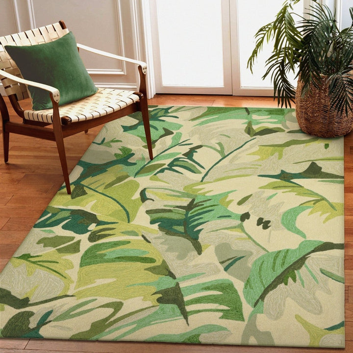 Liora Manne Capri Palm Leaf Indoor Outdoor Area Rug Green Image 1