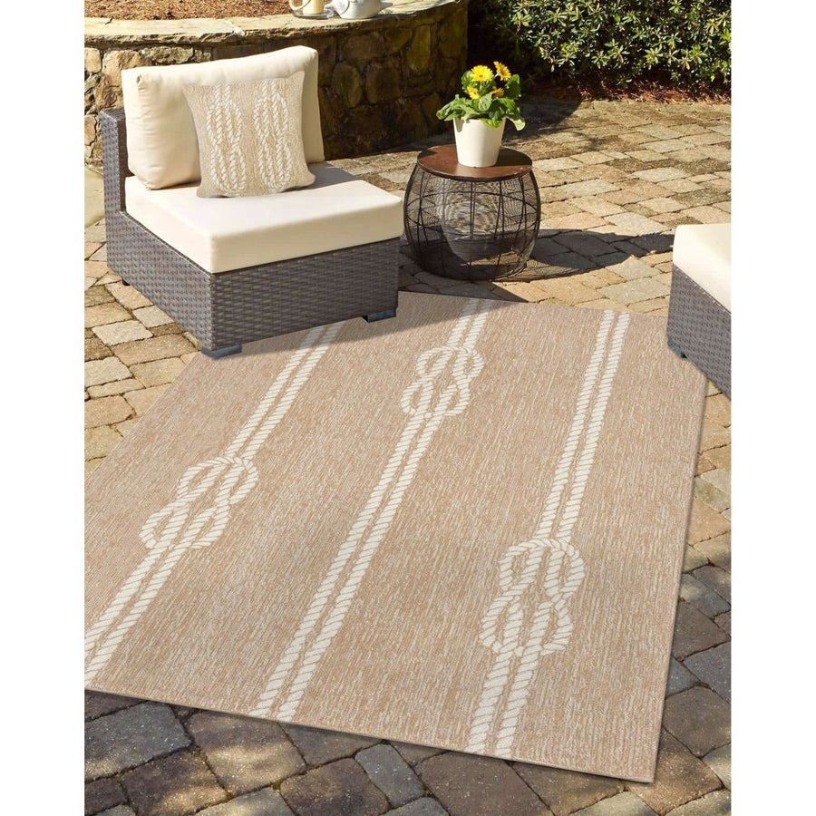 Liora Manne Capri Ropes Indoor Outdoor Area Rug Neutral Image 1