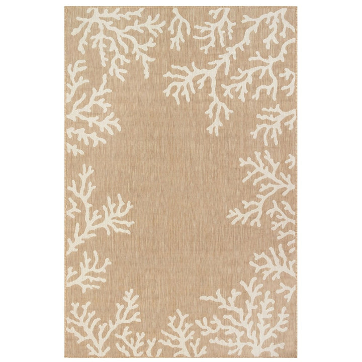 Liora Manne Carmel Coral Border Indoor Outdoor Area Rug Sand Image 2