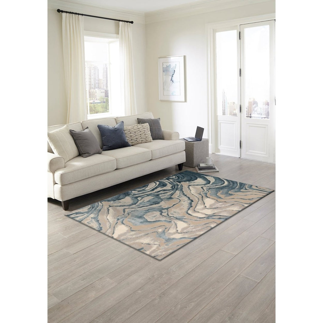 Liora Manne Soho Agate Indoor Area Rug Blue 80% Polypropylene 5x8 Soft Durable Image 12