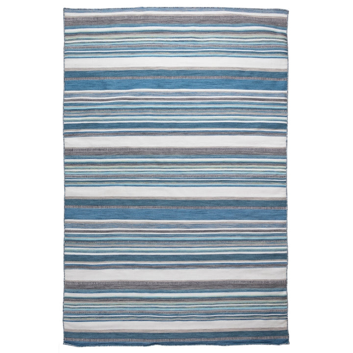 Liora Manne Malibu Stripe Indoor Outdoor Area Rug 100% Polyester Reversible Image 1