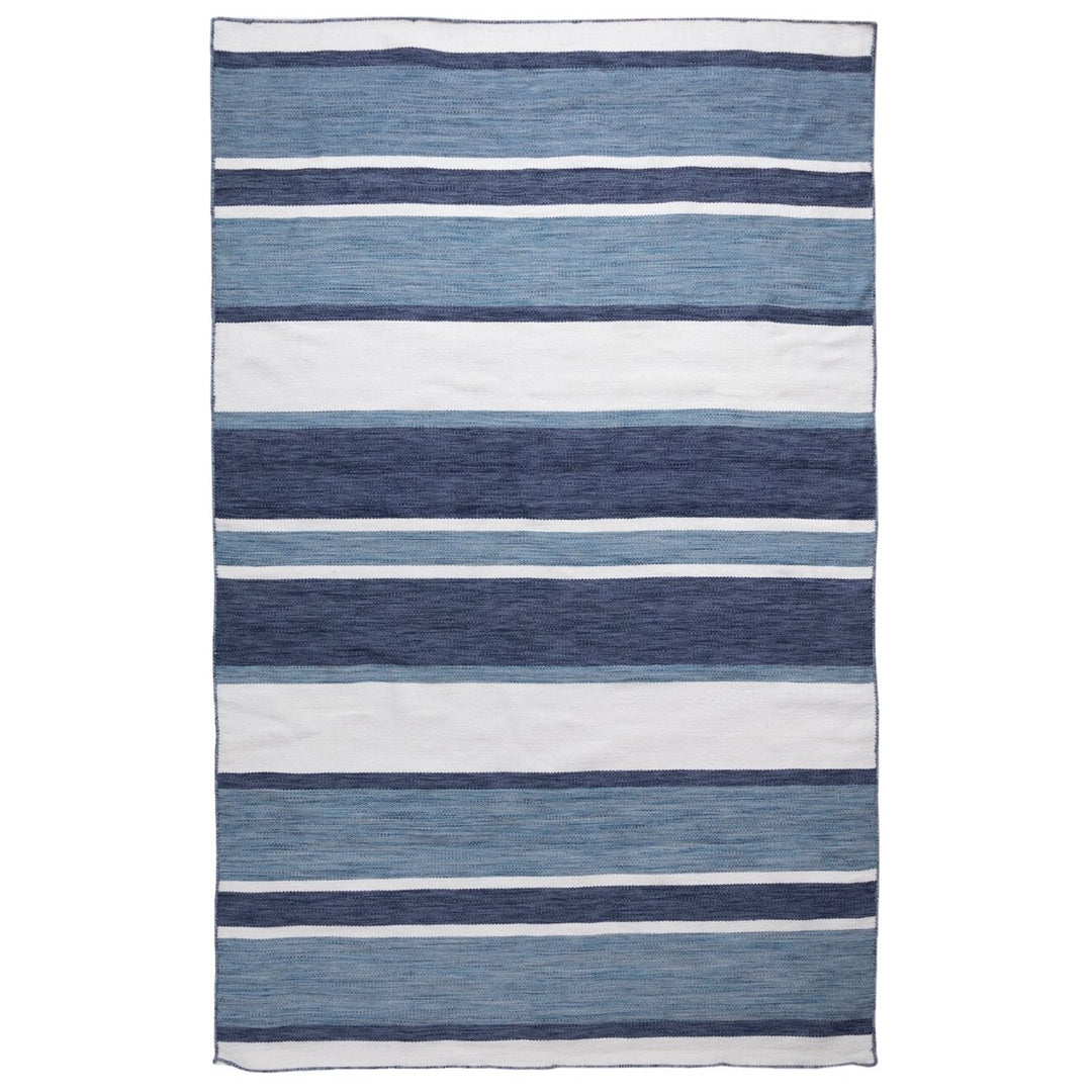 Liora Manne Sorrento Boat Stripe Indoor Outdoor Rug Navy 5x7 Reversible Polyester Image 12