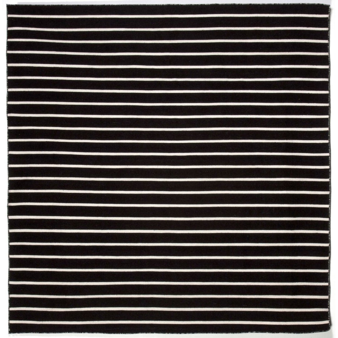 Liora Manne Sorrento Pinstripe Area Rug Black 100% Polyester Indoor Outdoor Image 1