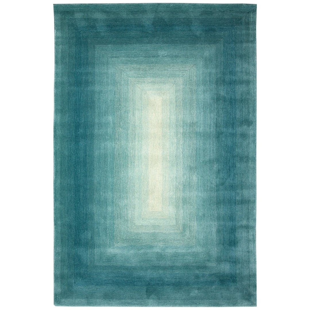 Liora Manne Indoor Area Rug Tivoli Dream Border Aqua 100% Wool Hand Tufted 5x8 Image 11