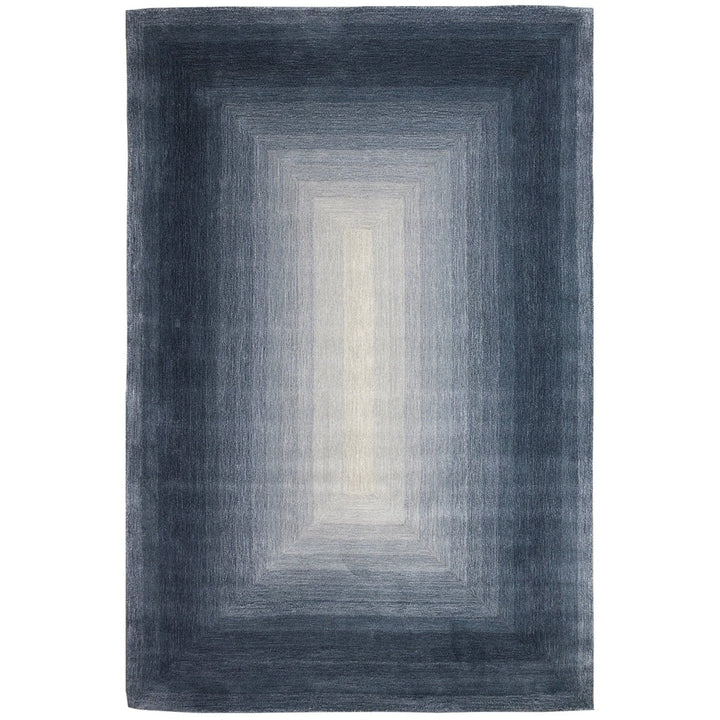 Liora Manne Tivoli Dream Border Indoor Area Rug Denim 100% Wool Hand Tufted 5x8 Image 1