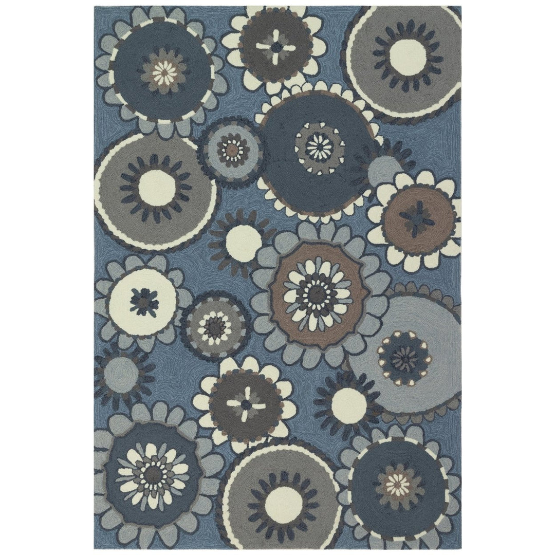 Liora Manne Ravella Denim Indoor Outdoor Area Rug 70% Polypropylene 5x8 ft Image 1