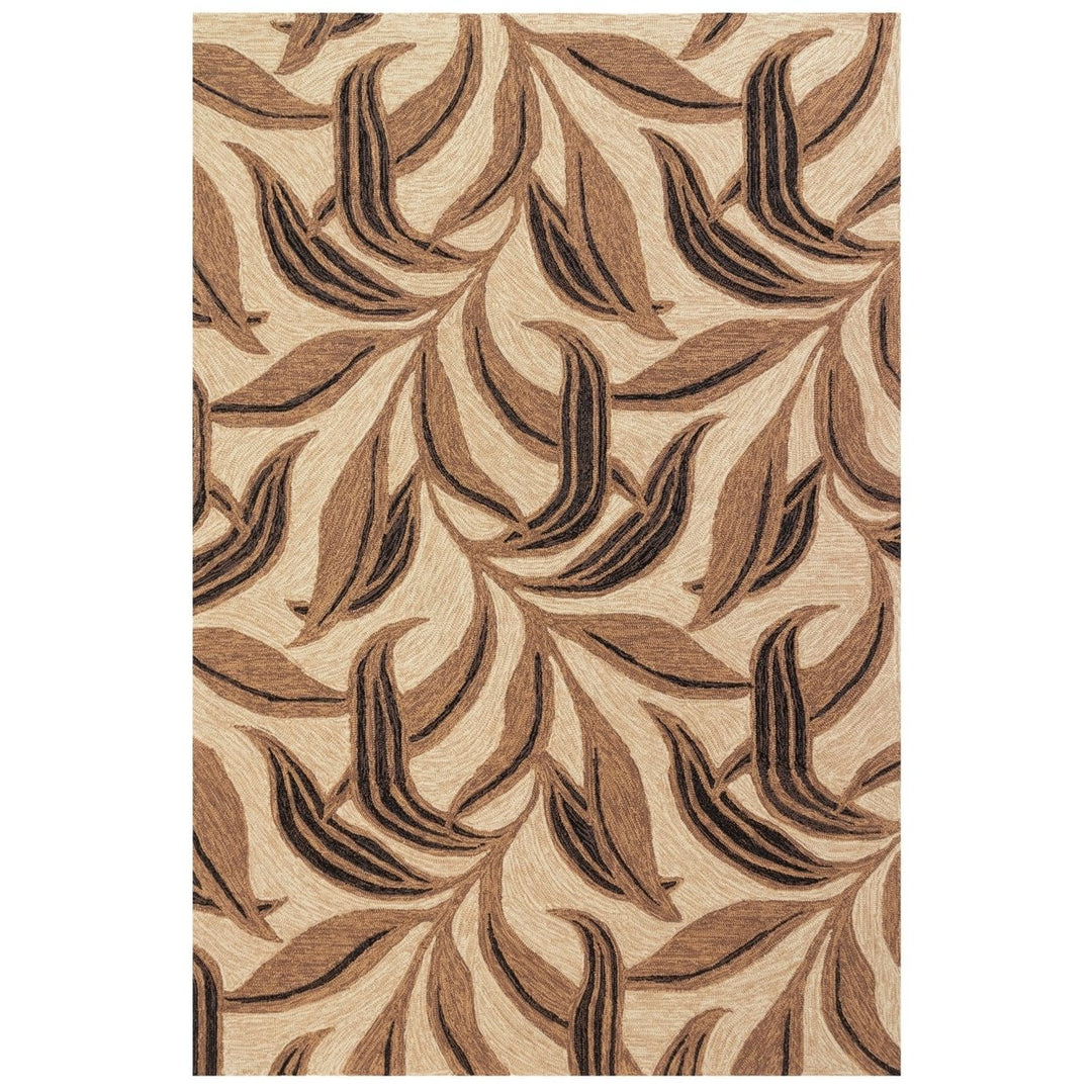 Liora Manne Ravella Leaf Indoor Outdoor Area Rug Neutral 70% Polypropylene 5x7 Image 1